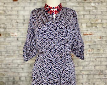 Abstract Print Shirt Dress