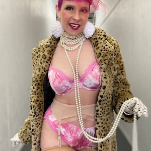 Vintage Pink Lace Bra and Panty Set