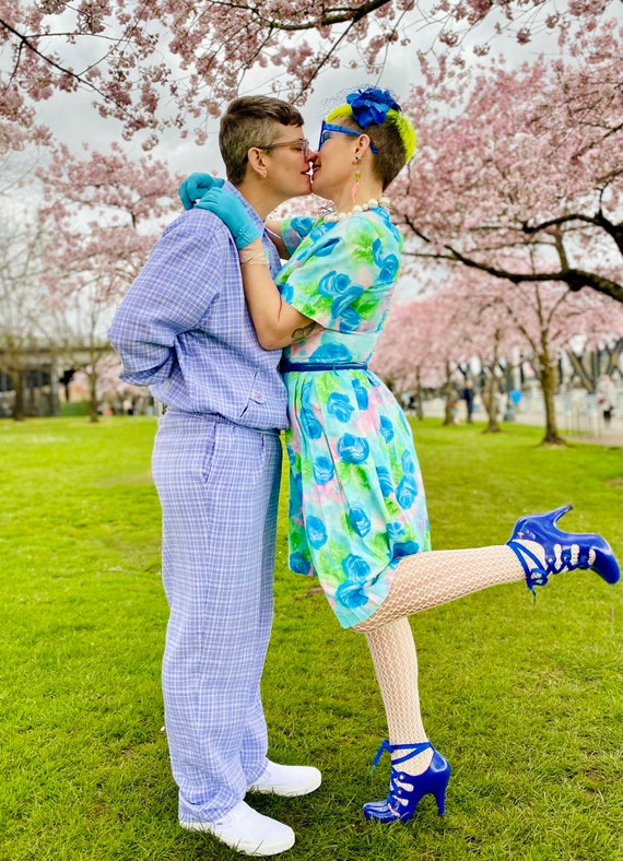 Vintage Pastel Flower Dress - image 6