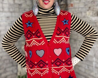 Plus Size Christmas Sweater Vest Holiday Style