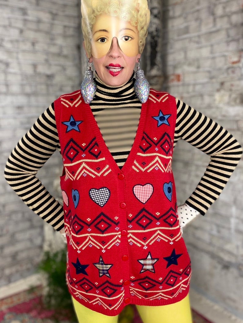 Plus Size Christmas Sweater Vest Holiday Style image 1
