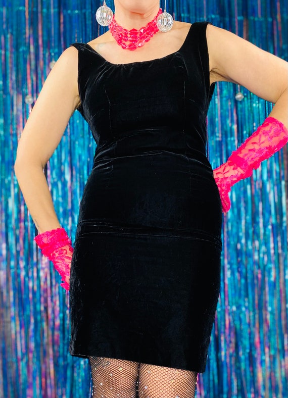 Vintage Crushed Velvet Dress Holiday Party - image 1