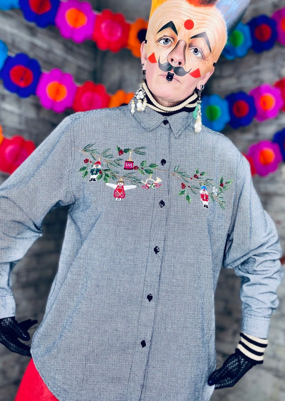 Christmas Button Up Holiday Party