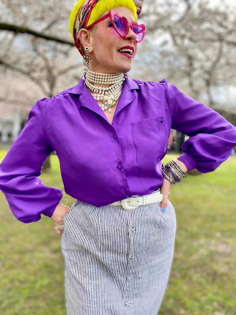 Vintage Purple Blouse image 2