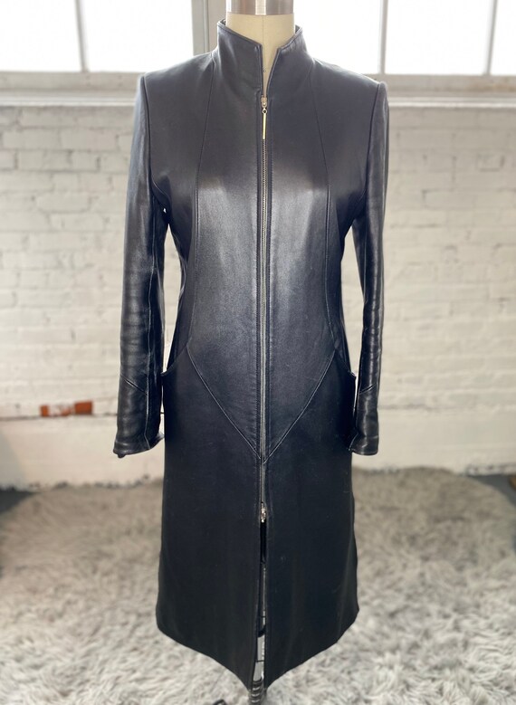 Matrix Leather Trench