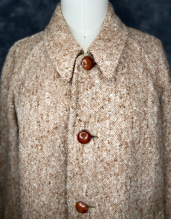 Burberry Tweed Coat, Burberry Irish Hand Woven Twe
