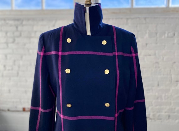 1980's Wool Dress, 1980's Double Breasted Wool Dre