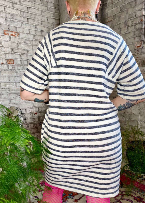 Striped Shirt Dress with Pockets - image 5