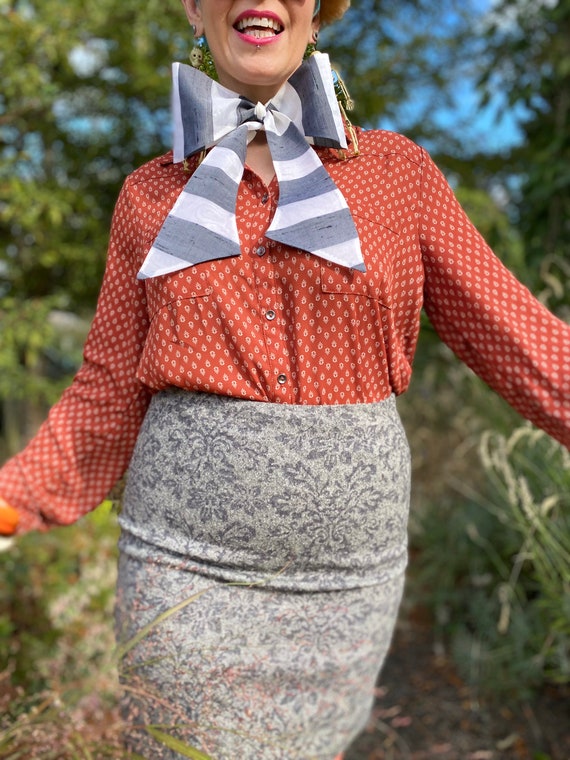 Vintage Wool Brocade Skirt - image 3