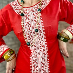 Handmade Vintage 1960’s Dress with Embroidery Design
