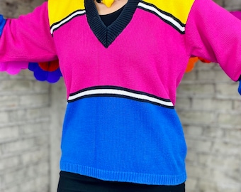 Vintage Liz Claiborne Neon Sweater