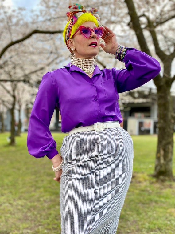 Vintage Purple Blouse