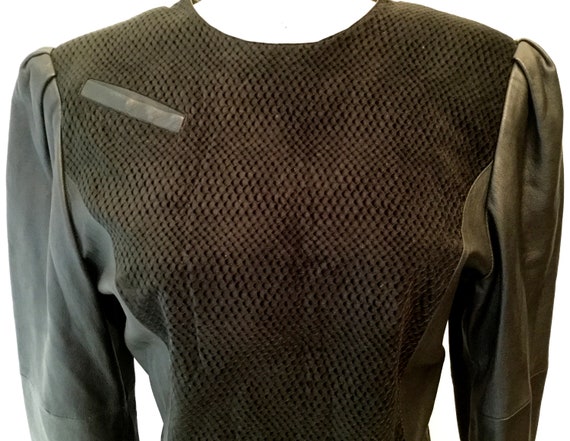1980's Leather Dress, New Years Eve Dress, Street