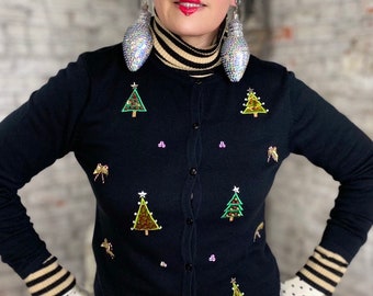 Christmas Sweater Cardigan Holiday Style