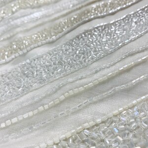 Vintage Beaded Sequence Silk Wedding Dress image 7