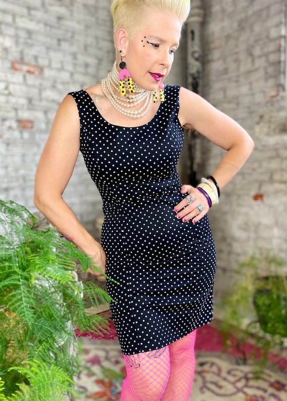 Vintage Polka Dot Pinup Dress - image 1