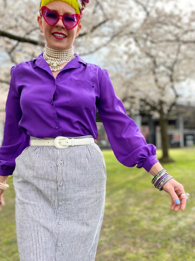 Vintage Purple Blouse image 3