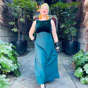 Vintage Velvet Christmas Dress Holiday Party