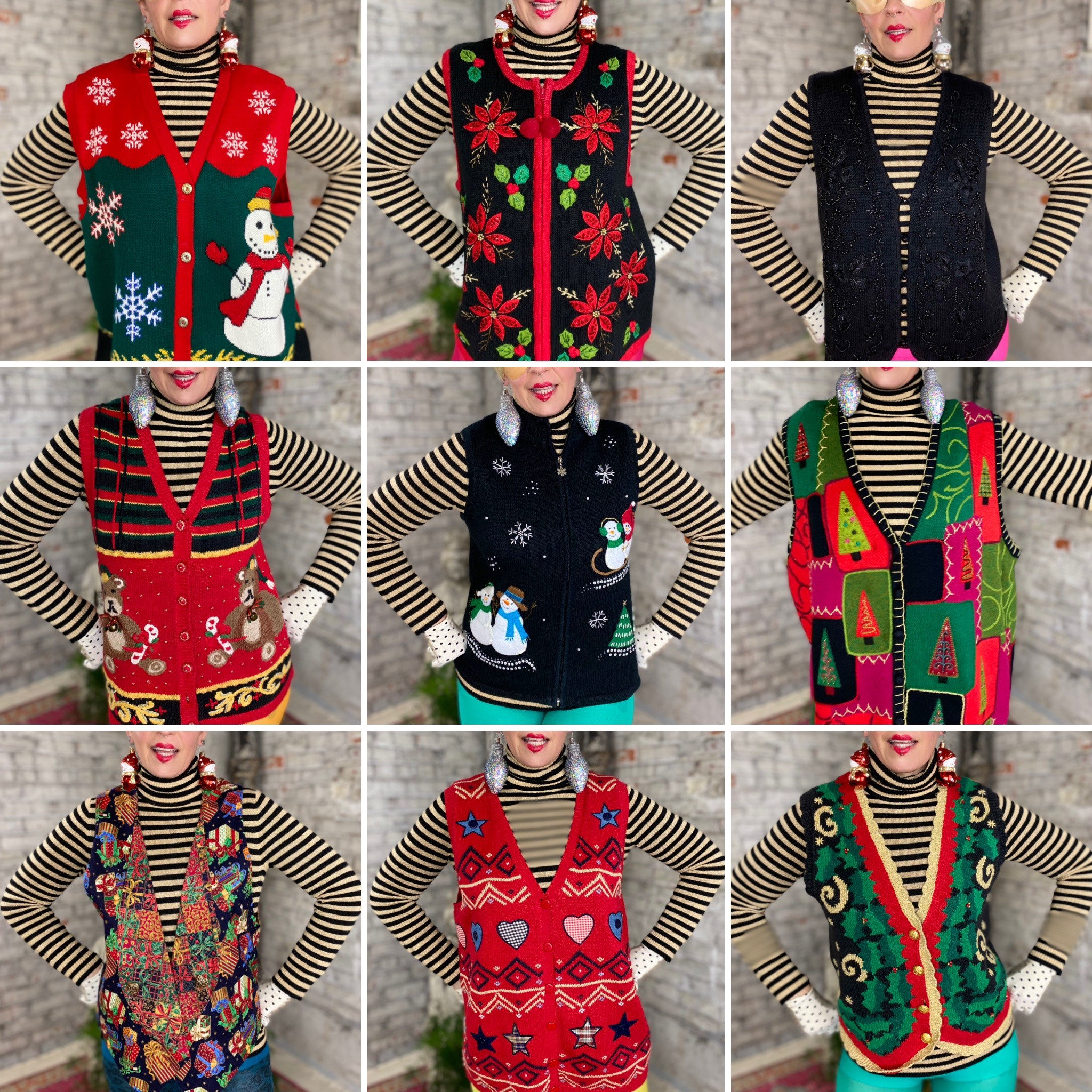 Plus size christmas sweater vest deals