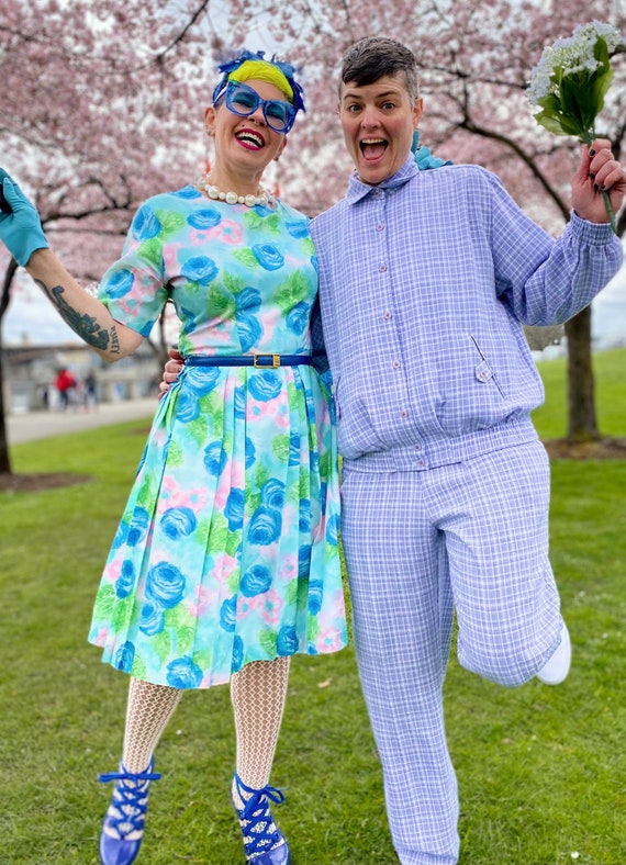Vintage Pastel Flower Dress - image 5