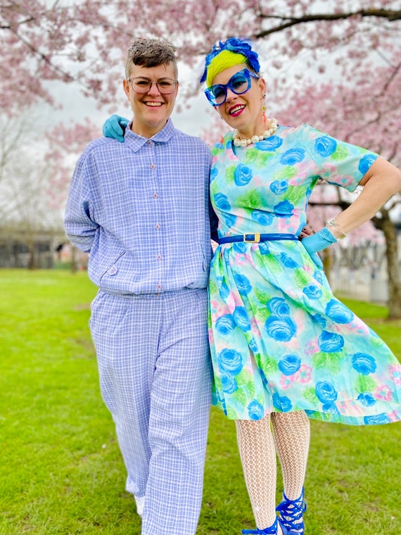 Vintage Pastel Flower Dress - image 4