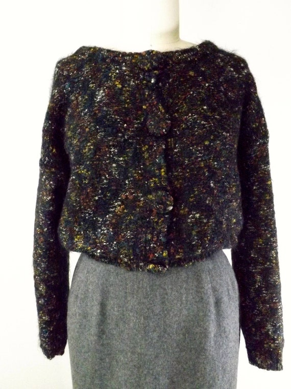 1980's Mohair Cardigan, Oversized Cardigan