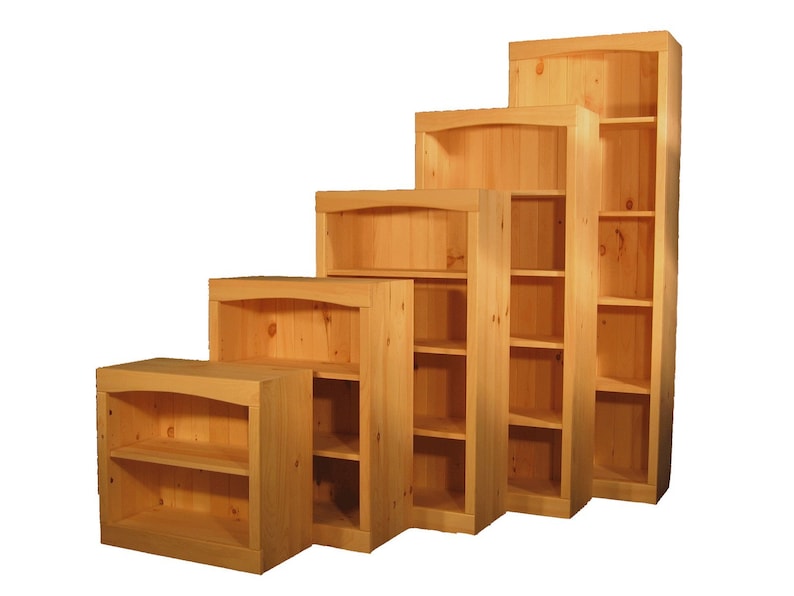 70 High x 12 Deep Pine Bookcase in Choice of 4 Etsy