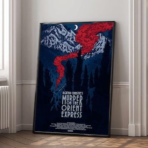 Póster de la película Asesinato en el Orient Express (1974) / Impresión en lienzo de alta calidad / Arte de pared / Decoración de sala de estar / Regalo perfecto