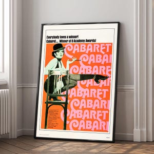 Póster de película de cabaret / Impresión en lienzo de alta calidad / Arte de pared / Decoración de sala de estar / Regalo perfecto