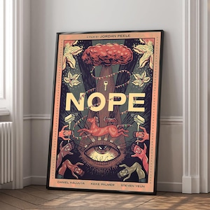 Póster de la película Nope / Impresión en lienzo de alta calidad / Arte de pared / Decoración de sala de estar / Regalo perfecto
