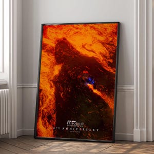 Póster de la película Star Wars Episodio III 20.º aniversario / Impresión en lienzo de alta calidad / Arte de pared / Decoración de sala de estar / Regalo perfecto