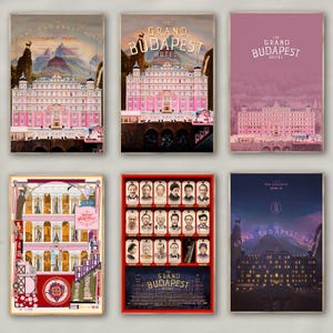 Póster de la película El Gran Hotel Budapest / Impresión en lienzo de alta calidad / Arte mural / Decoración de sala de estar / Regalo perfecto