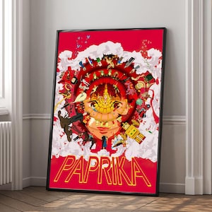 Póster de la película Paprika / Impresión en lienzo de alta calidad / Arte de pared / Decoración de sala de estar / Regalo perfecto