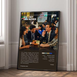 Poster del film "How I Met Your Mother" / Poster minimalista del film / Stampa su tela di alta qualità / Arte murale / Decorazione per il soggiorno / Regalo perfetto