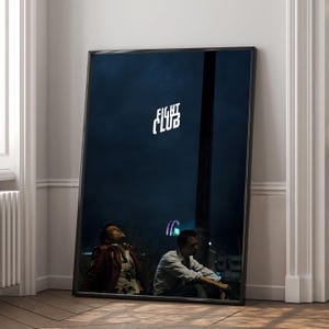 Poster del film Fight Club / Stampa su tela di alta qualità / Arte murale / Decorazione del soggiorno / Regalo perfetto