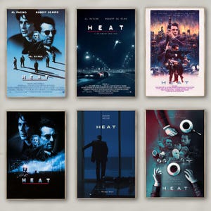 Póster de la película Heat / Impresión en lienzo de alta calidad / Arte de pared / Decoración de sala de estar / Regalo perfecto