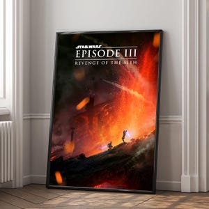 Star Wars Episodio III - La vendetta dei Sith / Poster del film stampabile / Arte murale di Star Wars / Decorazione per il soggiorno / Regalo perfetto per i fan