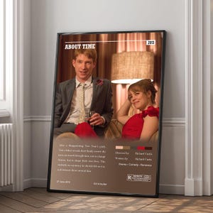 About Time Movie Poster: Minimalist Canvas Print Wall Art