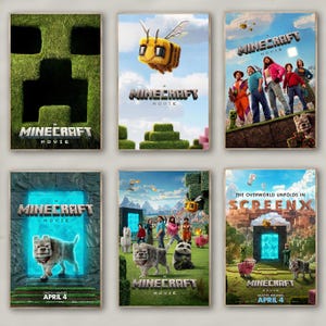 Poster del film Minecraft / Stampa su tela di alta qualità / Arte murale / Decorazione per il soggiorno / Regalo perfetto