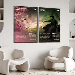 Póster de la película Wicked / Impresión en lienzo de alta calidad / Arte de pared / Decoración de sala de estar / Regalo perfecto