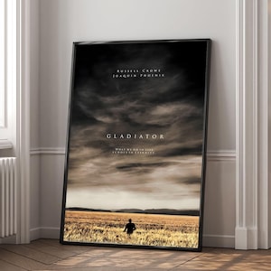 Póster de la película Gladiador / Impresión en lienzo de alta calidad / Arte de pared / Decoración de sala de estar / Regalo perfecto