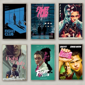 Póster de la película Fight Club / Impresión en lienzo de alta calidad / Arte de pared / Decoración de sala de estar / Regalo perfecto
