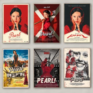Póster de la película Pearl / Impresión en lienzo de alta calidad / Arte de pared / Decoración de sala de estar / Regalo perfecto