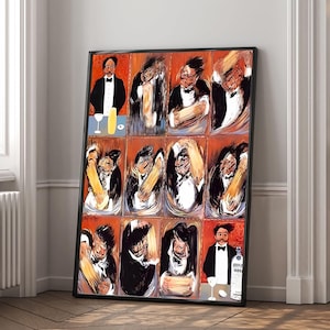 Guy Buffet Die Herstellung des perfekten Martini Poster | Hochwertiger Leinwanddruck | Wandkunst | Wohnzimmer Dekoration | Perfektes Geschenk