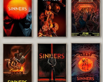 Sinners Movie Poster | High Quality Canvas Print | Wall Art | Living Room Decoration | Perfect Gift