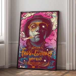 Póster de la película Miedo y asco en Las Vegas / Impresión en lienzo de alta calidad / Arte de pared / Decoración de sala de estar / Regalo perfecto