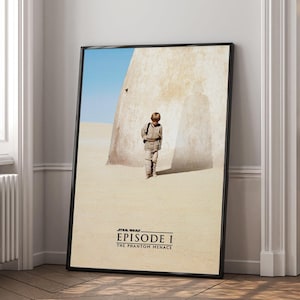 Star Wars Episodio I - La minaccia fantasma Poster del film / Stampa su tela di alta qualità / Arte murale / Decorazione del soggiorno / Regalo perfetto