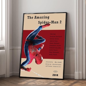 The Amazing Spider-Man 2 Movie Poster | Minimalist Movie Poster | High Quality Canvas Print | Wall Art | Living Room Decoration|Perfect Gift