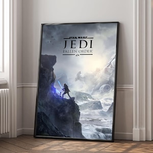 Póster de la película Star Wars Jedi Fallen Order / Impresión en lienzo de alta calidad / Arte de pared / Decoración de sala de estar / Regalo perfecto