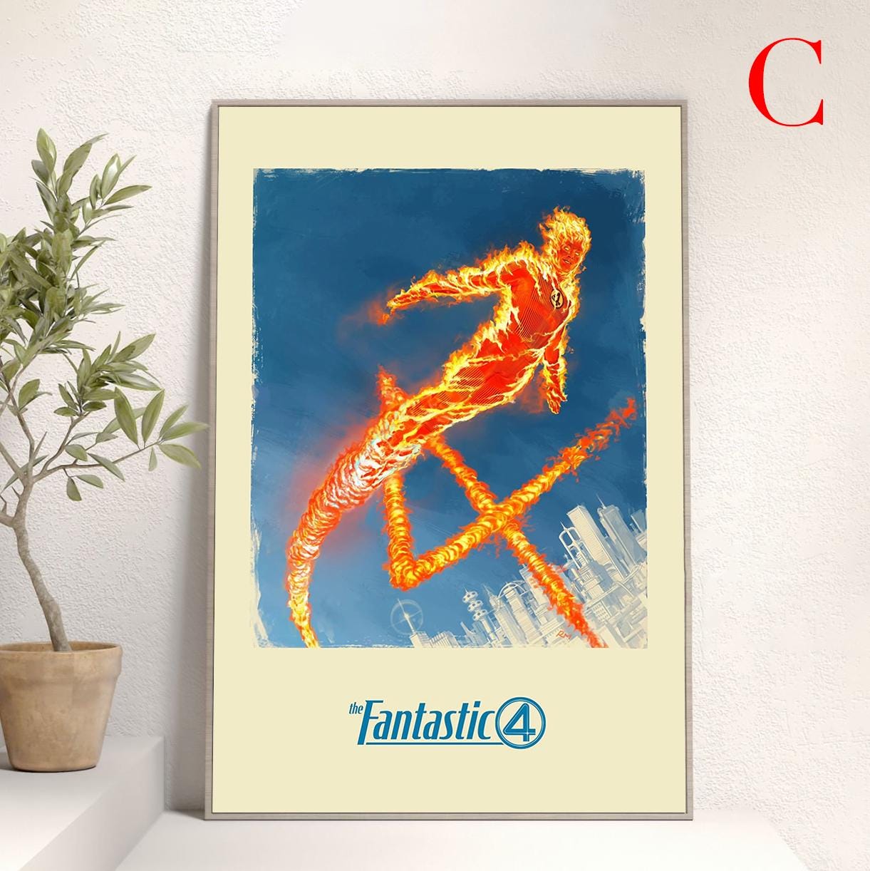 Fantastic Four Leinwandposter 20x30cm - Wanddekoration Für Wohnzimmer & Schlafzimmer